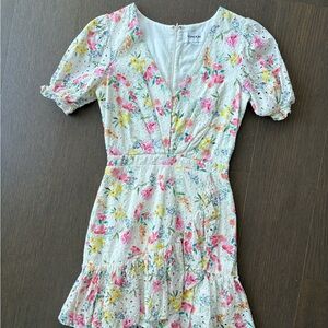 Yumi Kim Floral Lace Dress with Puff Sleeves